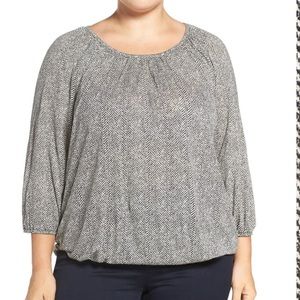 Michael Kors Plus Size Desert Tweed Peasan…